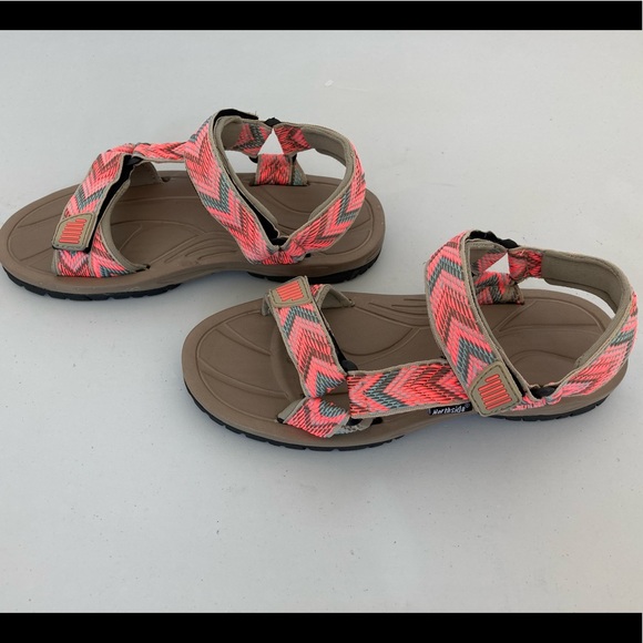 Northside Seaview Sport Hiking Sandals Women’s Size 7 NIB Tan & Coral - Picture 5 of 9